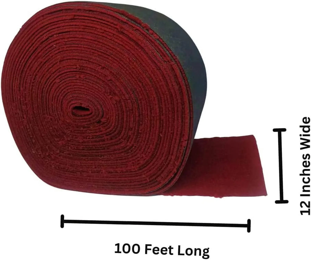 Carpet by the Foote 1 Roll 12 inches X 100 feet 20 Ounces  stabilized Polypropylene Real Tufted Carpet  Red Boat Trailer Bunk Carpet.