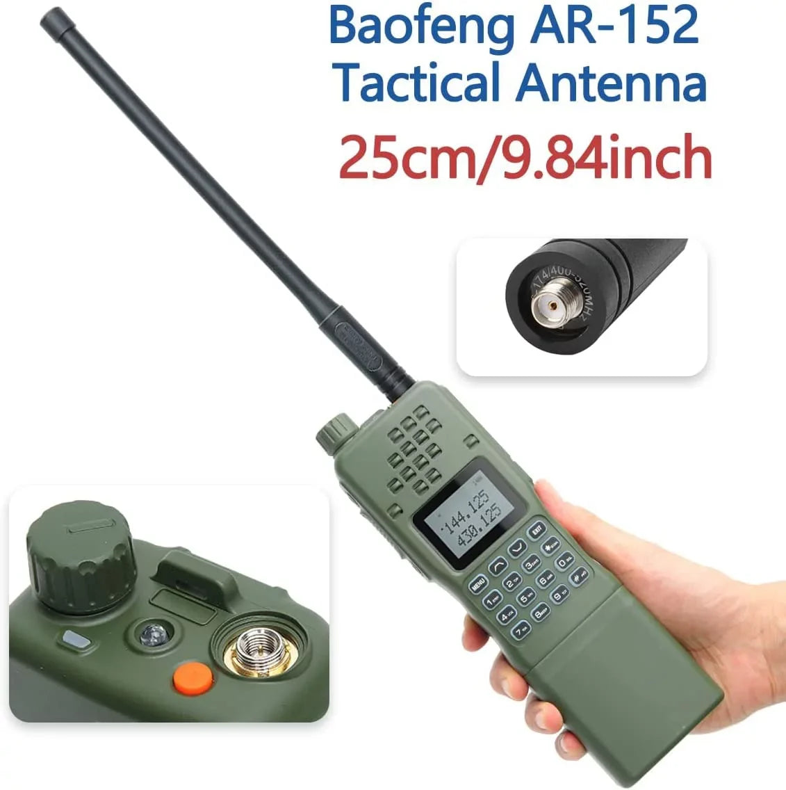 '-152 10W Powerful Ham Radio Portable Tactical Two Way Radio Long Range Walkie Talkie 12000mAh Battery with Extra Programming Cable Full Kits