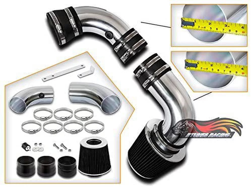 Rtunes Racing Cold Air Intake Kit + Filter Combo  Compatible For 96-05 Chevy S10 / Blazer 4.3L / 96-05  Sonoma/Jimmy 4.3L / 97-00 Isuzu Hombre / 96-01 Oldsmobile Bravada 4.3L