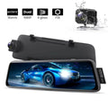 '- V5 9.35'' Full Laminated Ultrathin Touch Screen Rear View Mirror Camera, Dual 1080P Super Night Vision Backup Camera