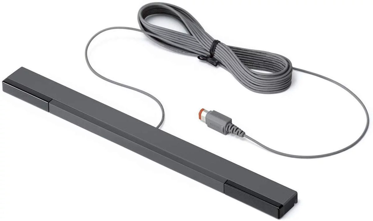 () Silver Wired Infrared Sensor Bar for Nintendo Wii With  Accessory Wire Winder (Used)
