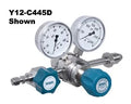 Airgas Two Stage Stainless Steel 0-250 psi High Purity Threadless Seat Cylinder Regulator -580