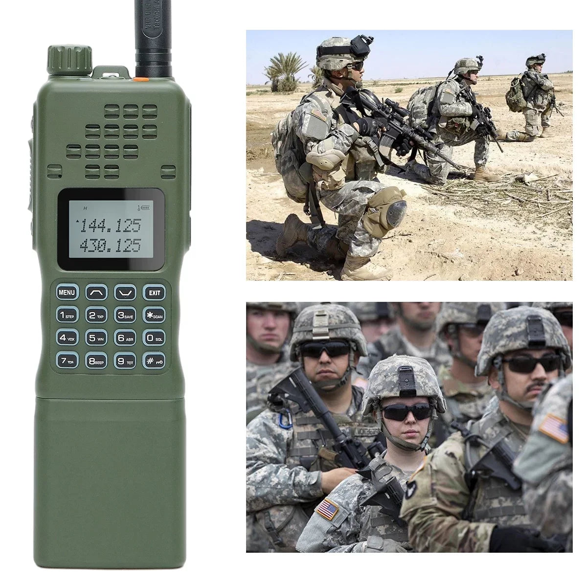 '-152 10W Powerful Ham Radio Portable Tactical Two Way Radio Long Range Walkie Talkie 12000mAh Battery with Extra Programming Cable Full Kits