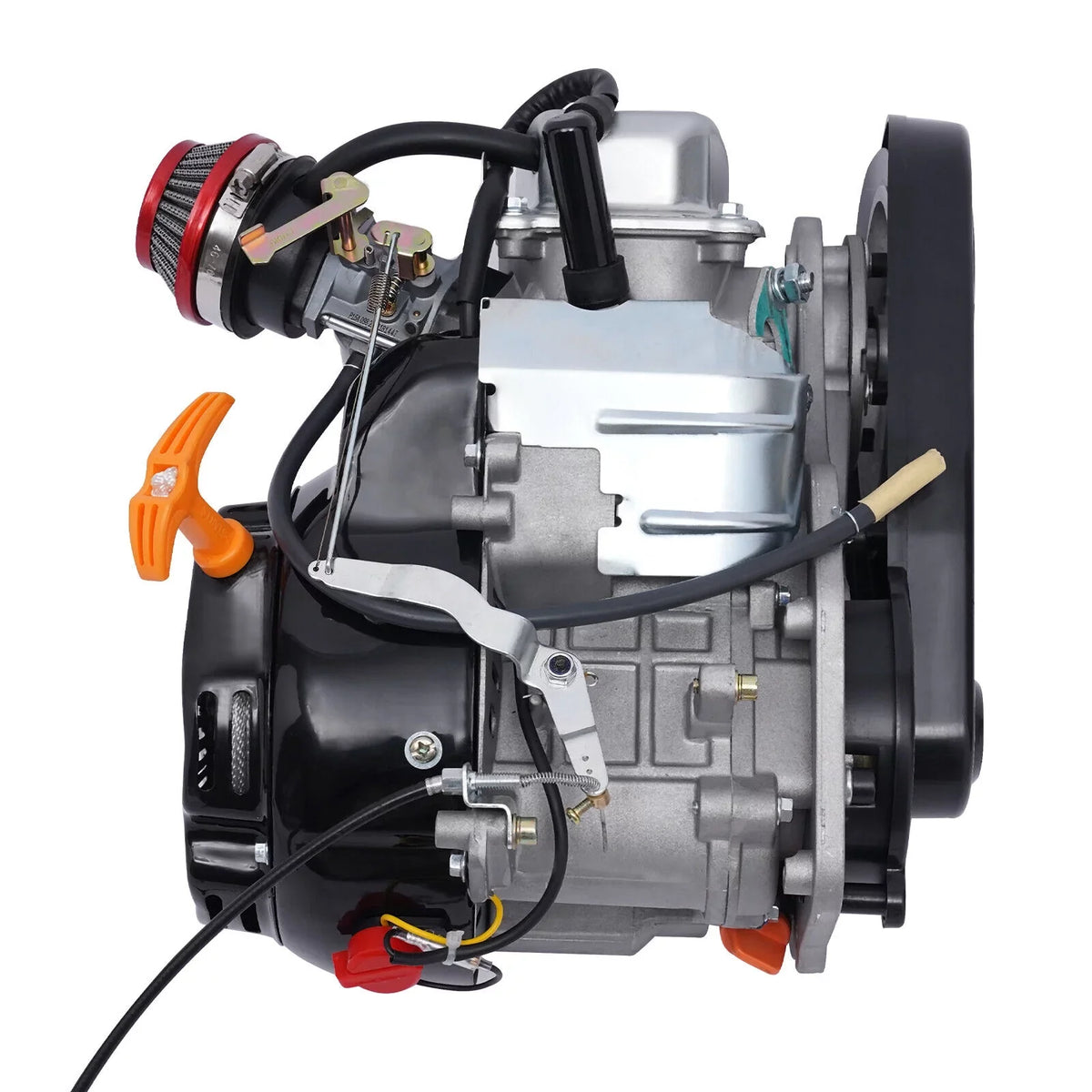 100cc 4 Stroke Bicycle Motor Kit Motorized Bicycle Engine Kit Single Cylinder Petrol Gas Motor Engine Kit, 44 Tooth Chain -156F