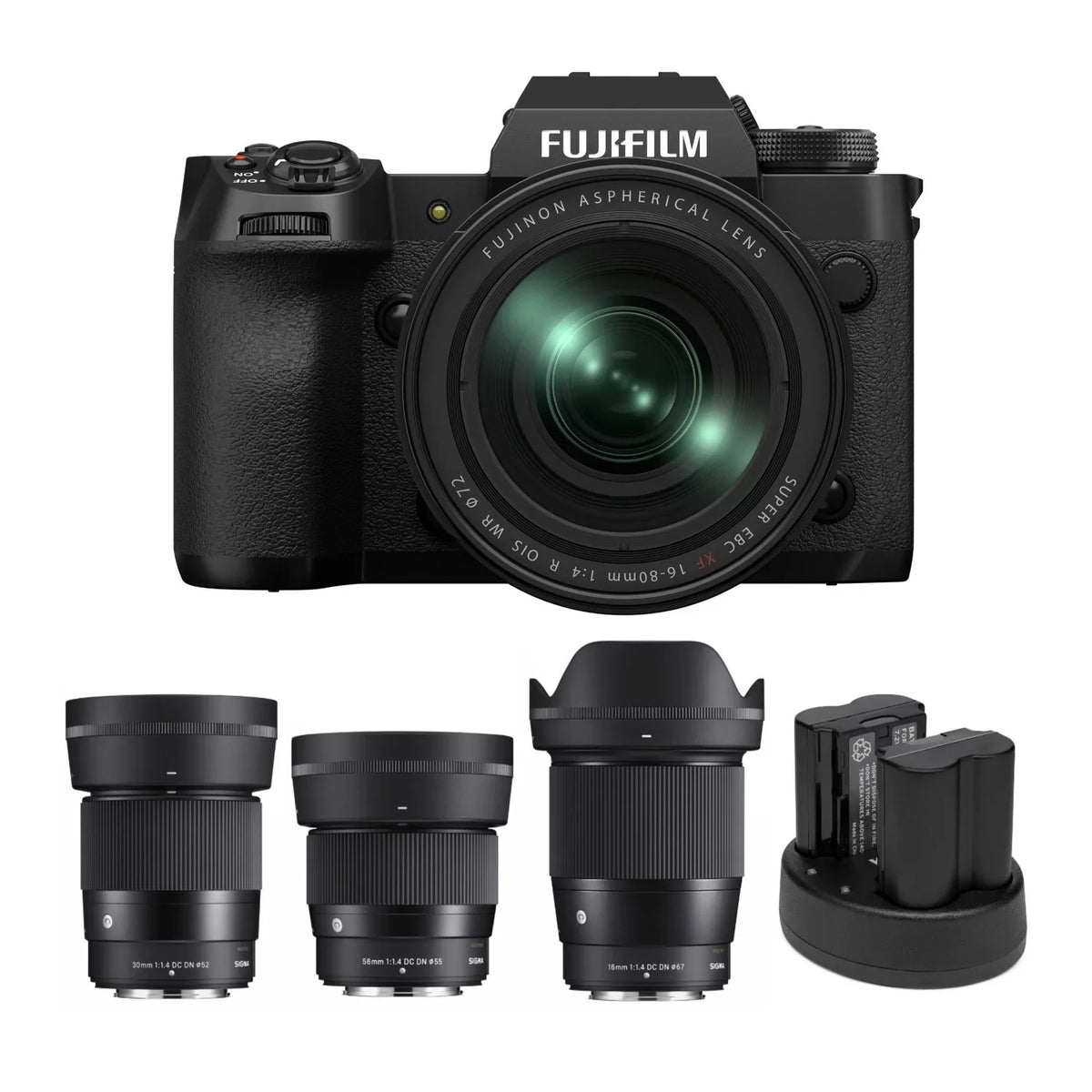 Fujifilm X-H2 40 Megapixel Body with XF16-80mm F4 R   with Lens Bundle
