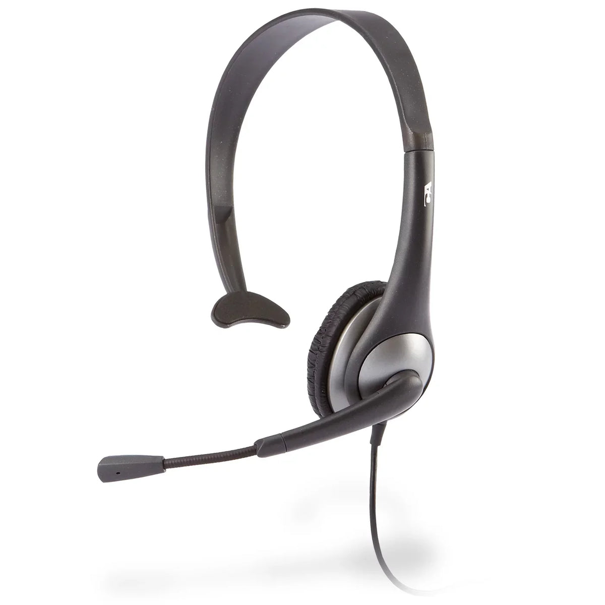 Cyber Acoustics Gray Mono Headset w/ Y-Adapter & Microphone (-104) -