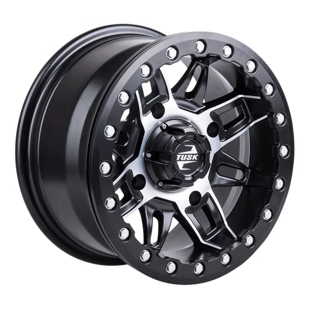 4/137 Tusk Wasatch Beadlock Wheel 15x7 5.0 + 2.0 Machined/Black For - Defender HD10 Pro Lone Star 2021-2022