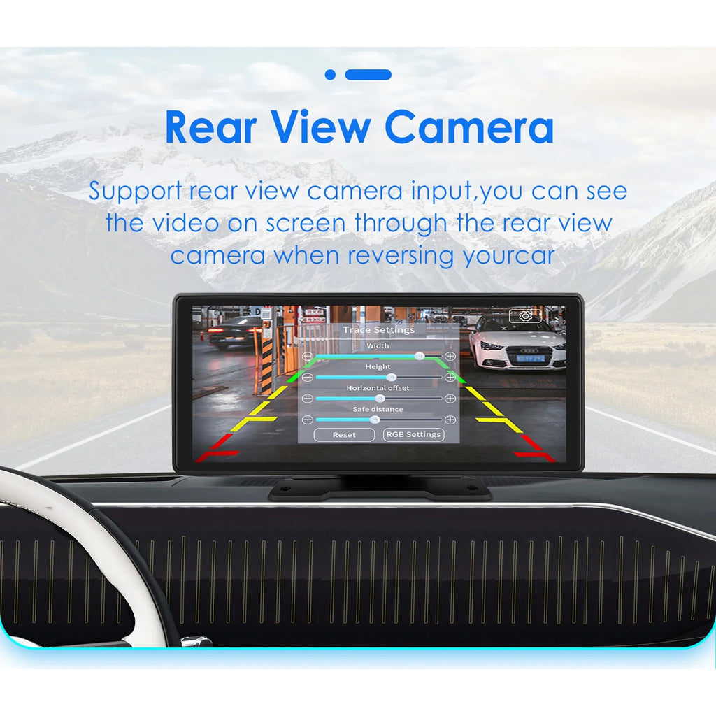 Android Auto Wireless Apple Carplay 360° Adjustable 10.26 Inch Touchscreen Car Radio Stereo Head Unit Bluetooth  Navigation Player With Backup Camera